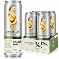 4-pack de latas Old Bartchef Gin & Tonic Zero