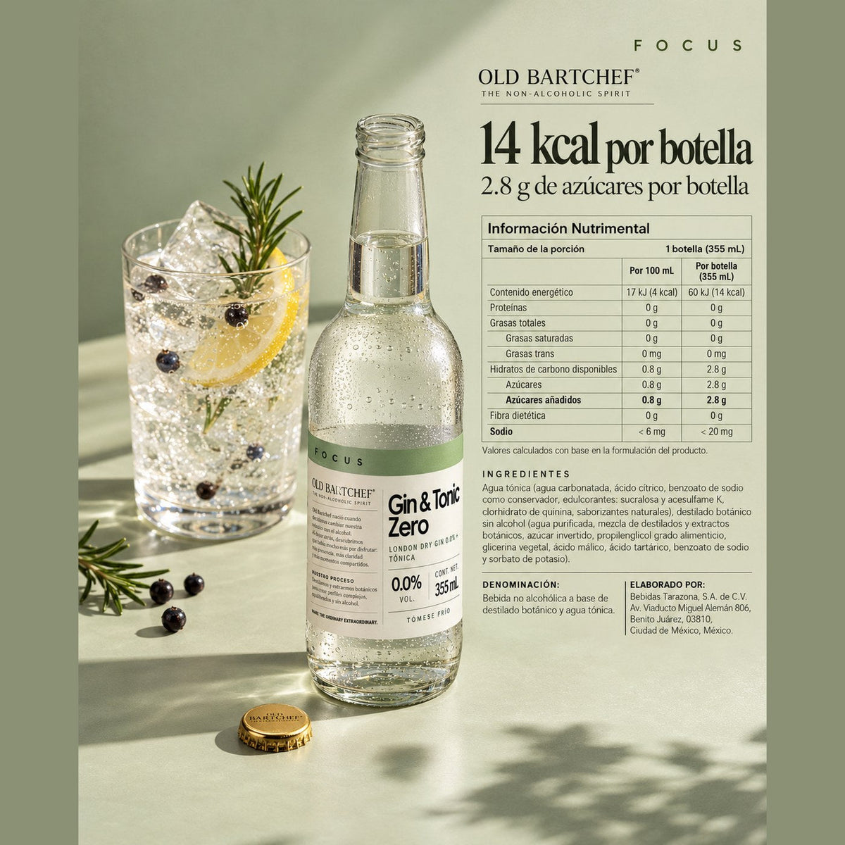 Gin & Tonic Zero — Paquete de 3 botellas